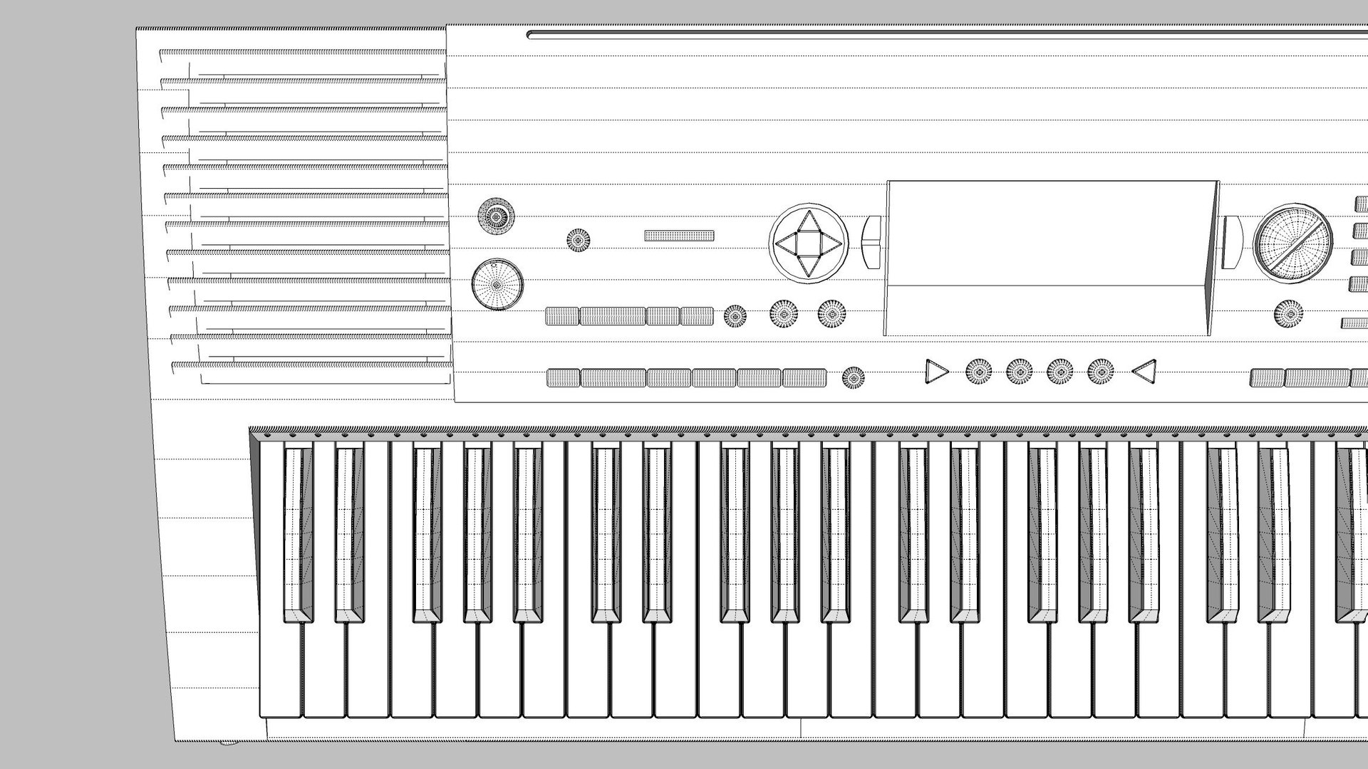 3d model keyboard synth synthesizer
