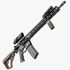 スコープ付きAK-47アサルトライフル3Dモデル - TurboSquid 1306157