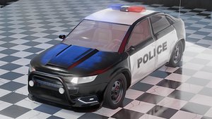 Police Car 3D Model Emergency Law Enforcement Patrol Vehicle