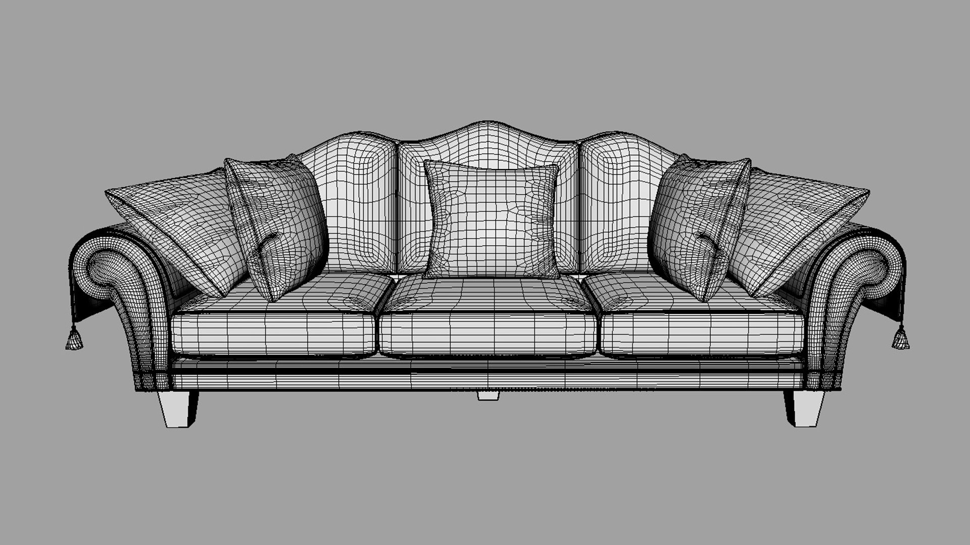 3D Colorful Patterned Sofa With Cushions - TurboSquid 2257688