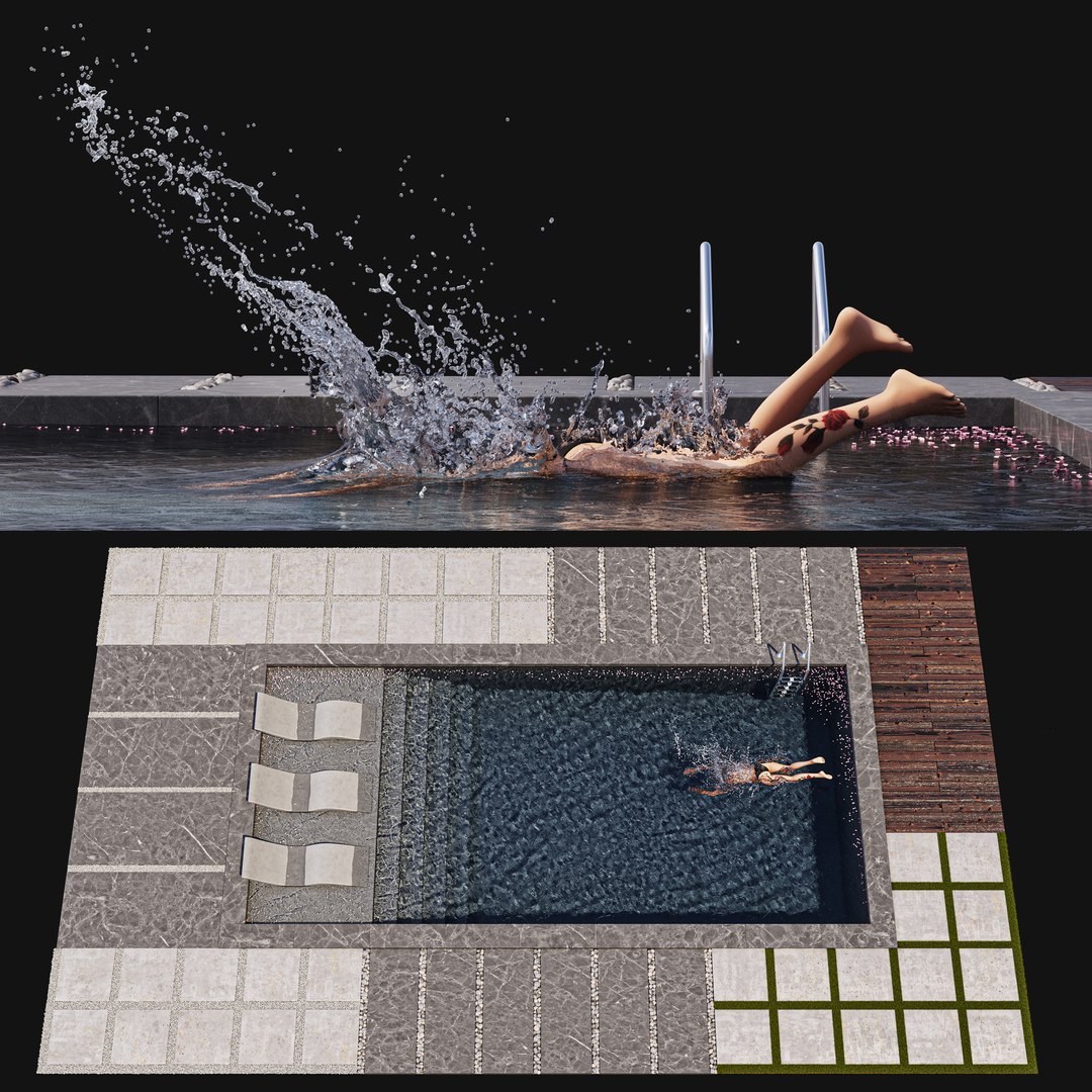 Swimming Pool Diving 3D Model TurboSquid 1897019