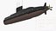 Iranian Fateh Semi Heavy Submarine Rigged 3D