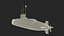 Iranian Fateh Semi Heavy Submarine Rigged 3D