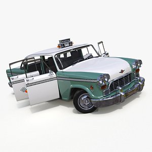 Checker Taxicab 1982 Rigged 3D model