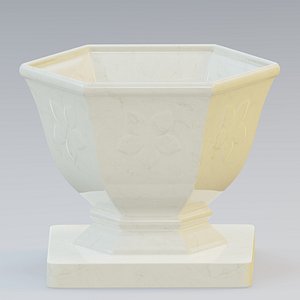 3D model urn marble concrete