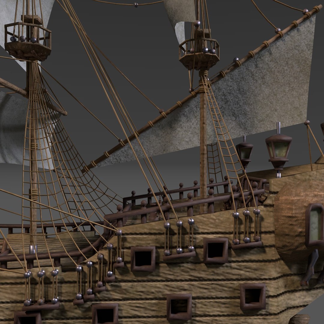 Historic Pirate Ship Model - TurboSquid 1318104