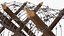 Cheval de Frise Barbed Wire Fence Old