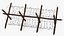 Cheval de Frise Barbed Wire Fence Old