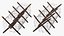 Cheval de Frise Barbed Wire Fence Old