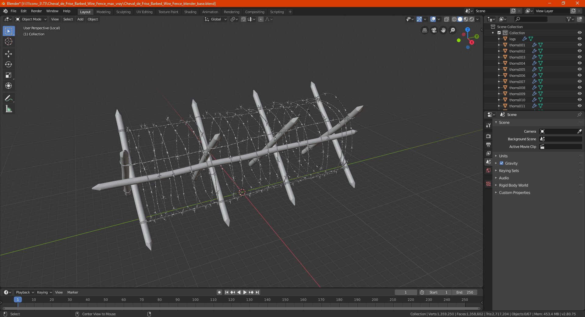 Cheval de Frise Barbed Wire Fence Old 3D https://p.turbosquid.com/ts-thumb/w0/3dVk2o/gS/chevaldefrisebarbedwirefenceoldc4dmodel025/jpg/1617735840/1920x1080/fit_q87/86061d5bd42bd4e2e6dc26060dafcb706bf695a2/chevaldefrisebarbedwirefenceoldc4dmodel025.jpg
