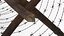 Cheval de Frise Barbed Wire Fence Old