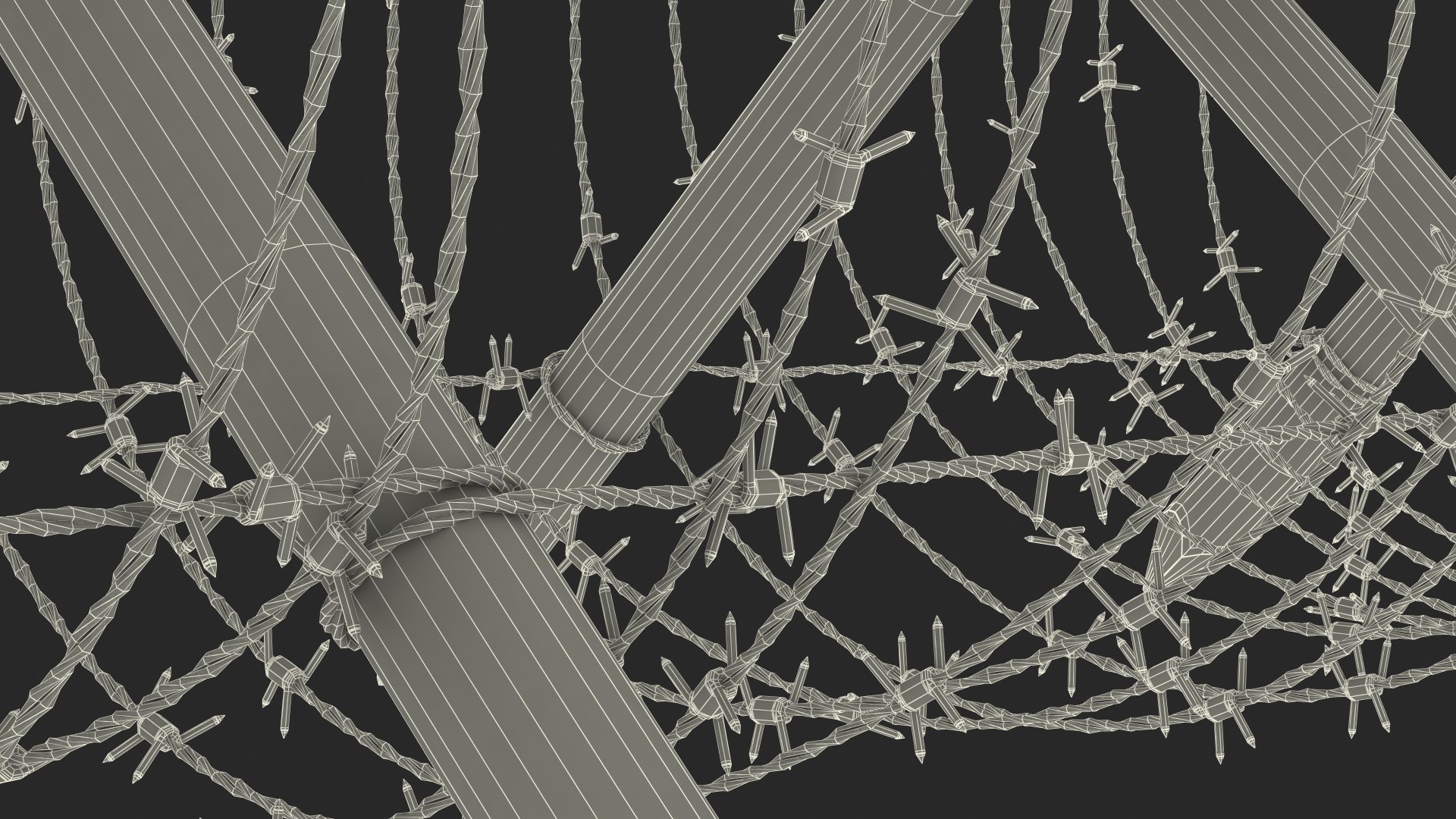Cheval de Frise Barbed Wire Fence Old 3D https://p.turbosquid.com/ts-thumb/w0/3dVk2o/rO/chevaldefrisebarbedwirefenceoldc4dmodel032/jpg/1617735889/1920x1080/fit_q87/fc861210794a49cf09dad074a6811f9dcdc56b6d/chevaldefrisebarbedwirefenceoldc4dmodel032.jpg