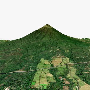 Agua Volcano Departments of Sacatepequez and Escuintla in Guatemala 3D