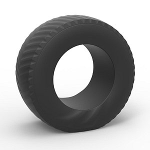 3D Diecast Pulling tractor rear tire while pulling Scale 1 to 25 model