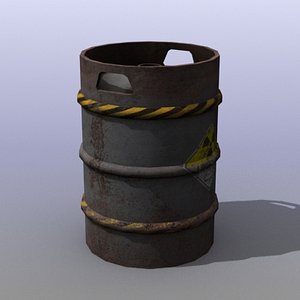 3d rusty beer barrel