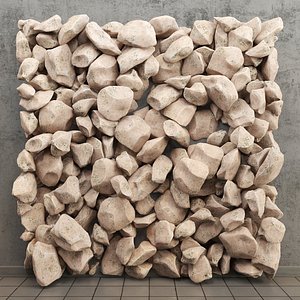 3d model stone panels