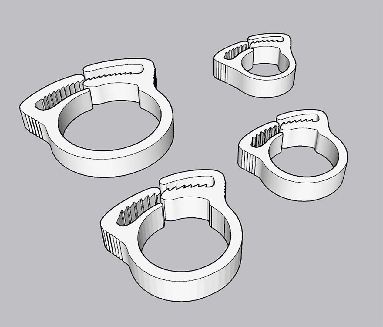 3D SNAPPER HOSE CLAMP Set Of 4 - TurboSquid 2216866