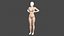 Hermosa anciana-personaje 3d aparejado