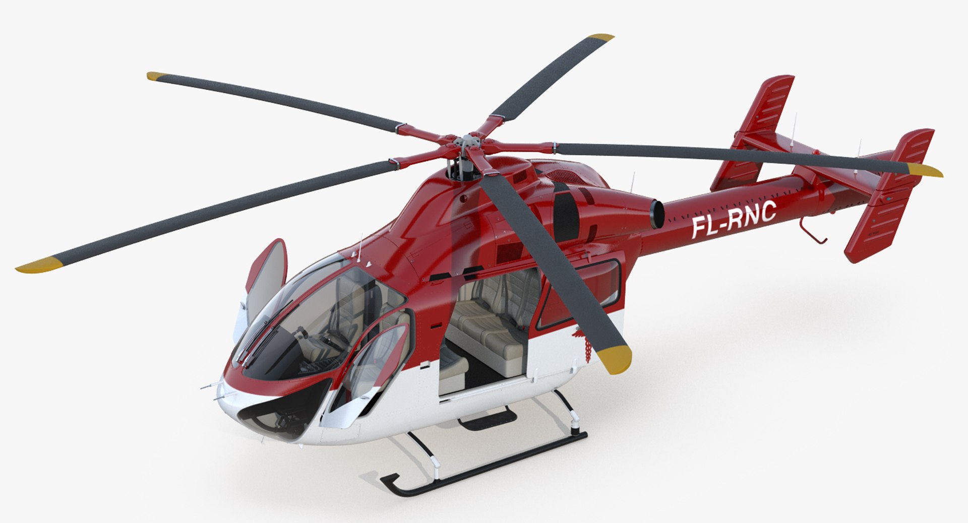 3D air ambulance helicopter md model - TurboSquid 1174079