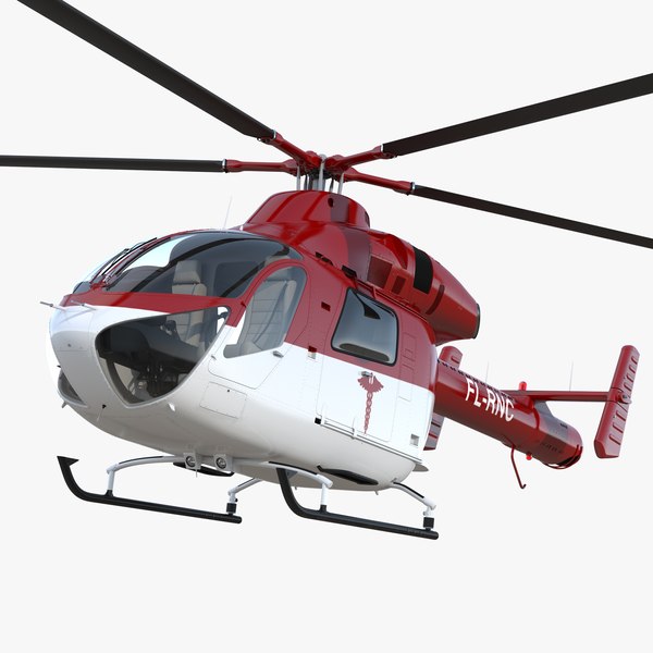 3D air ambulance helicopter md model