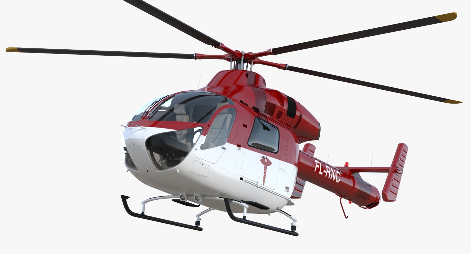 Air Ambulance Helicopter MD 902 Explorer 3D model preview