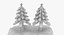 3D pine tree