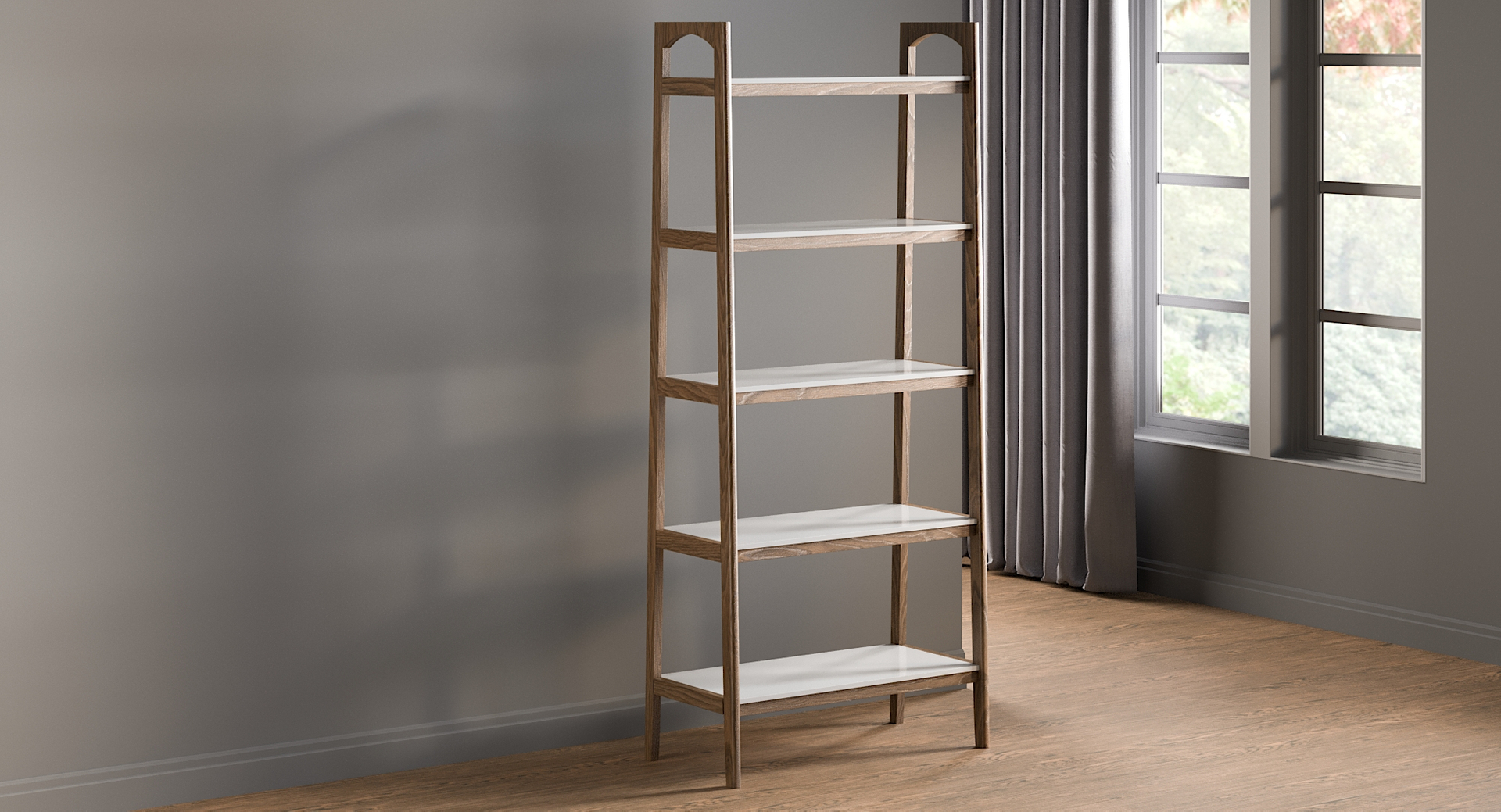 3D model realistic rack ladder bookcase https://p.turbosquid.com/ts-thumb/w0/QVySOE/1yjwkK2c/0000/jpg/1582040269/1920x1080/turn_fit_q99/825320ad0cdce124c4b3a810ed39bf8b2cd447af/0000-1.jpg