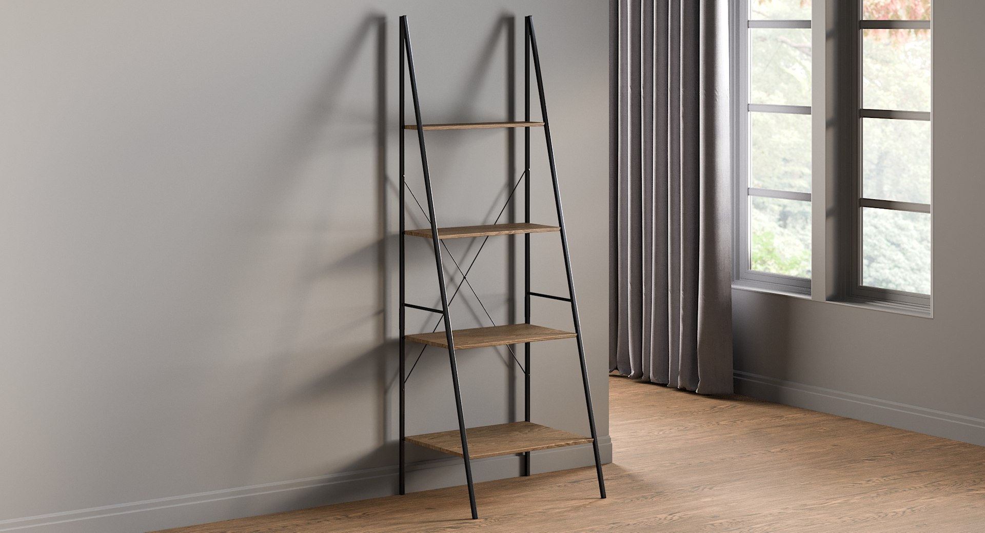 3D model realistic rack ladder bookcase https://p.turbosquid.com/ts-thumb/w0/QVySOE/tq9FyLWN/_view01/jpg/1582040086/1920x1080/fit_q87/b0d3a9fd7d25a5e1caa0e835daa300fc8ff5272a/_view01.jpg