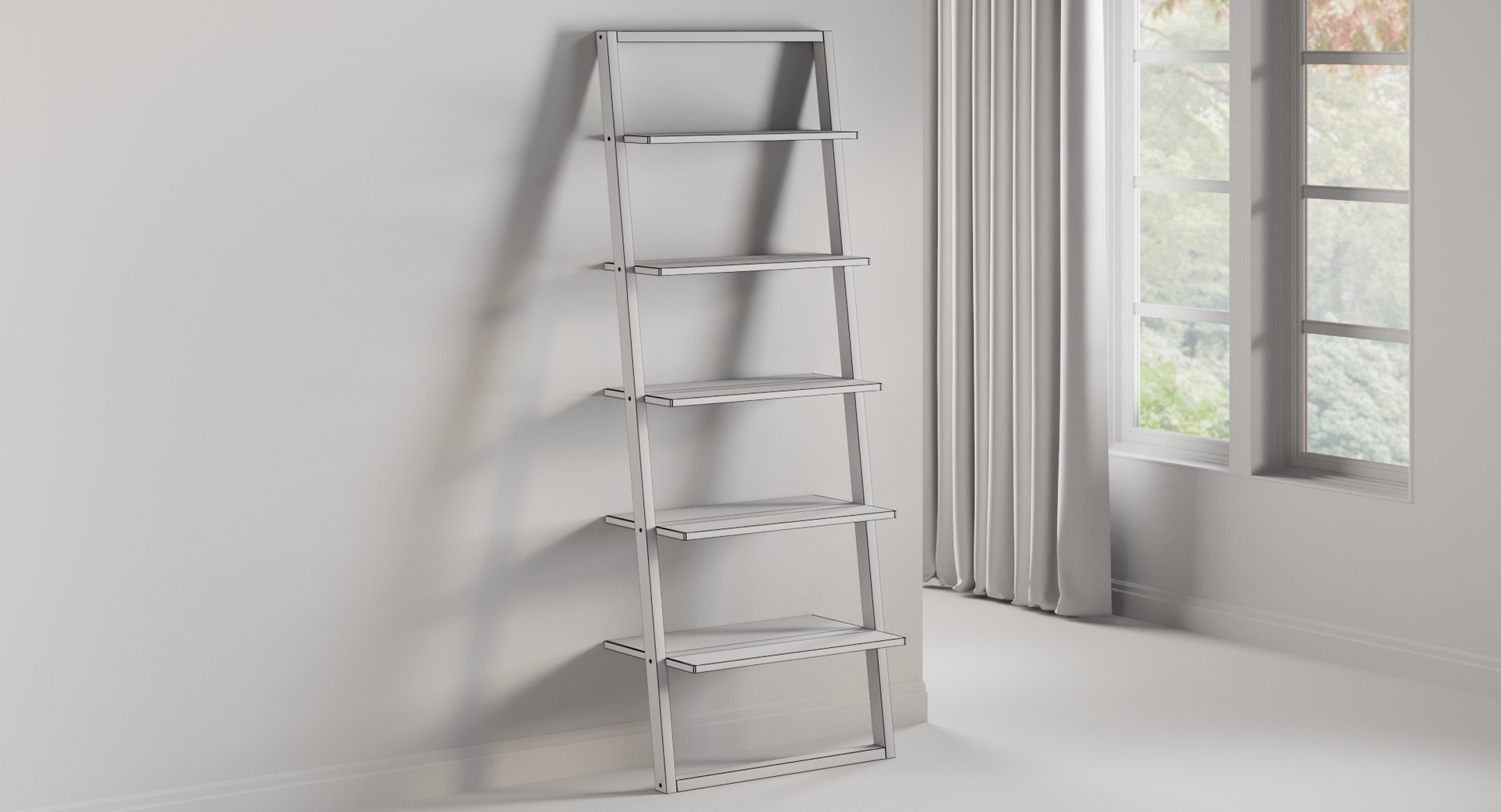 3D model realistic rack ladder bookcase https://p.turbosquid.com/ts-thumb/w0/QVySOE/yQvp4Ixd/_view01/jpg/1582040222/1920x1080/fit_q87/4c573d251858d4f94567e163dc713def4929d69a/_view01.jpg