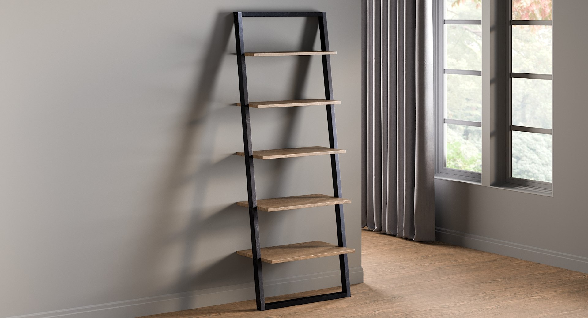 3D model realistic rack ladder bookcase https://p.turbosquid.com/ts-thumb/w0/QVySOE/zbNc8Nml/_view01/jpg/1582040219/1920x1080/fit_q87/fd74b2362ced4b96b69aeae02e9045a673e7368a/_view01.jpg