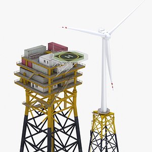 Offshore wind farm Jacket and Substation