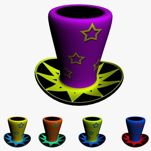 3d magician hat