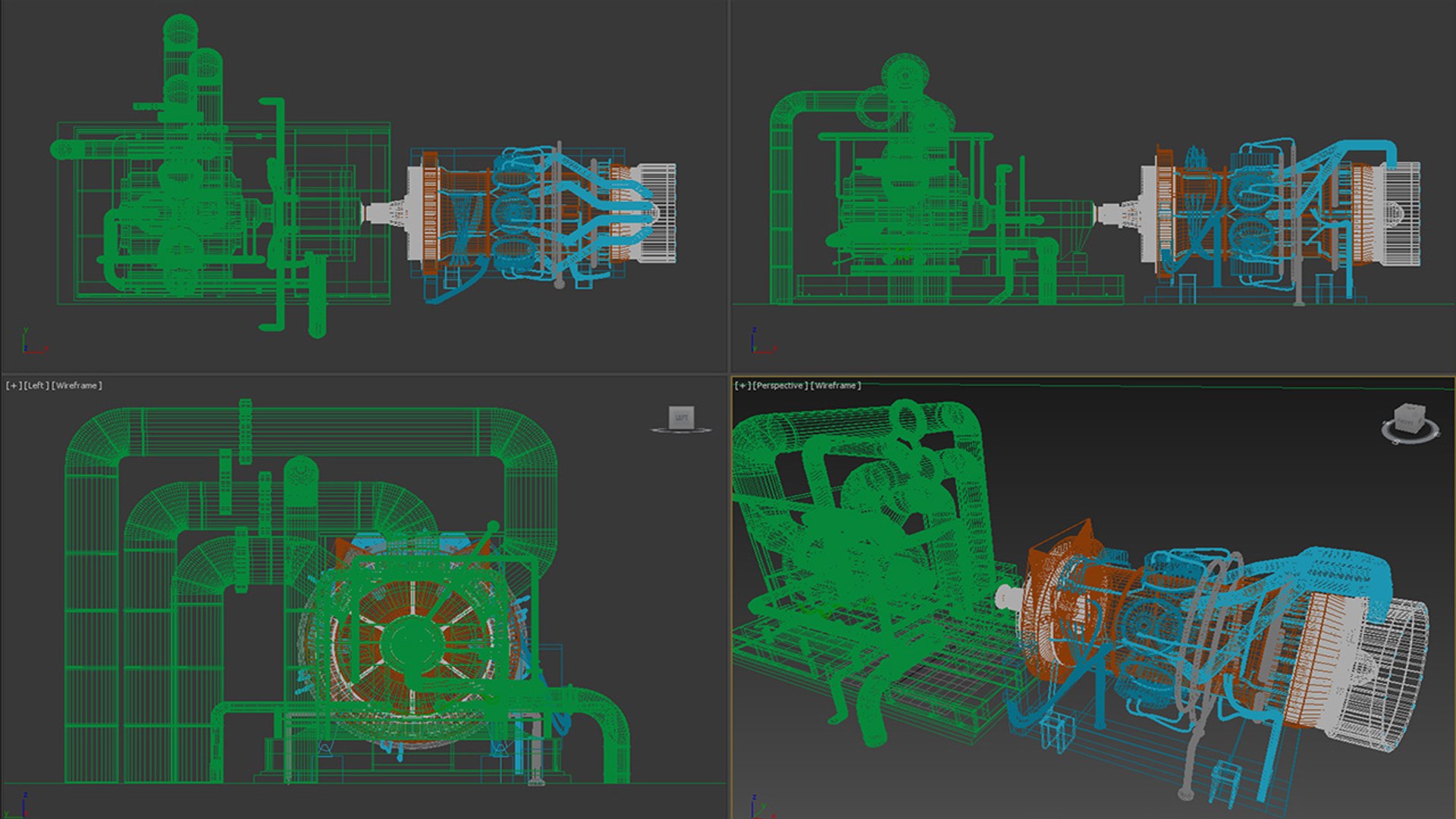 Jet Engine Test Stand 3d Max