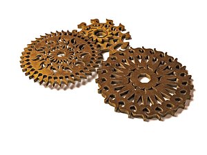 steampunk gear pack 3D model