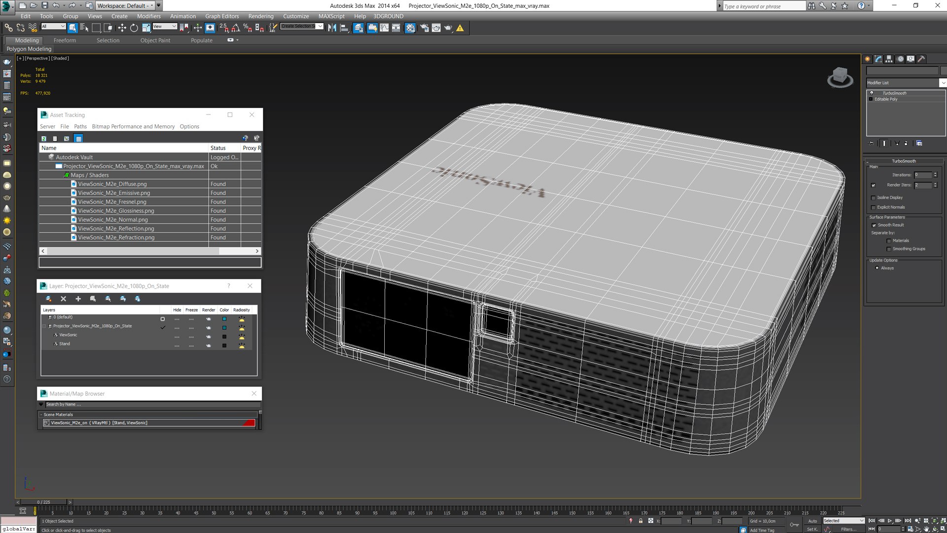 Projector ViewSonic M2e 1080p On State 3D - TurboSquid 2148896