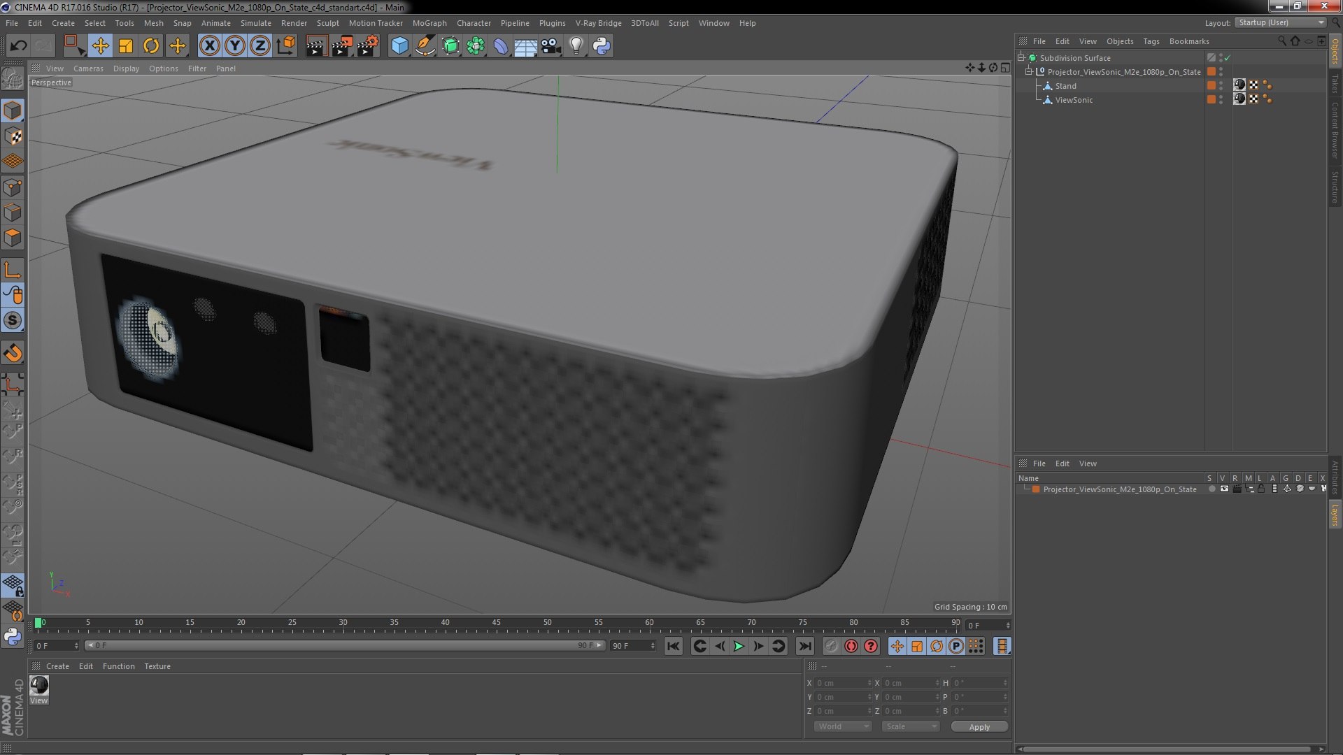 Projector ViewSonic M2e 1080p On State 3D - TurboSquid 2148896