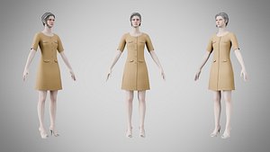 Dress 37 Burnished Teak 3D model