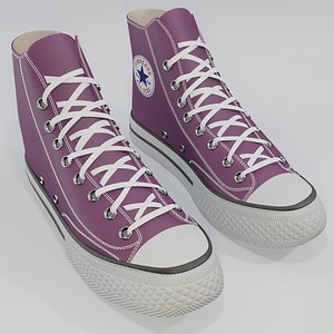 Basketball Leather Shoes Converse All Star Purple model