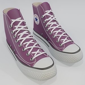 Basketball Leather Shoes Converse All Star Purple