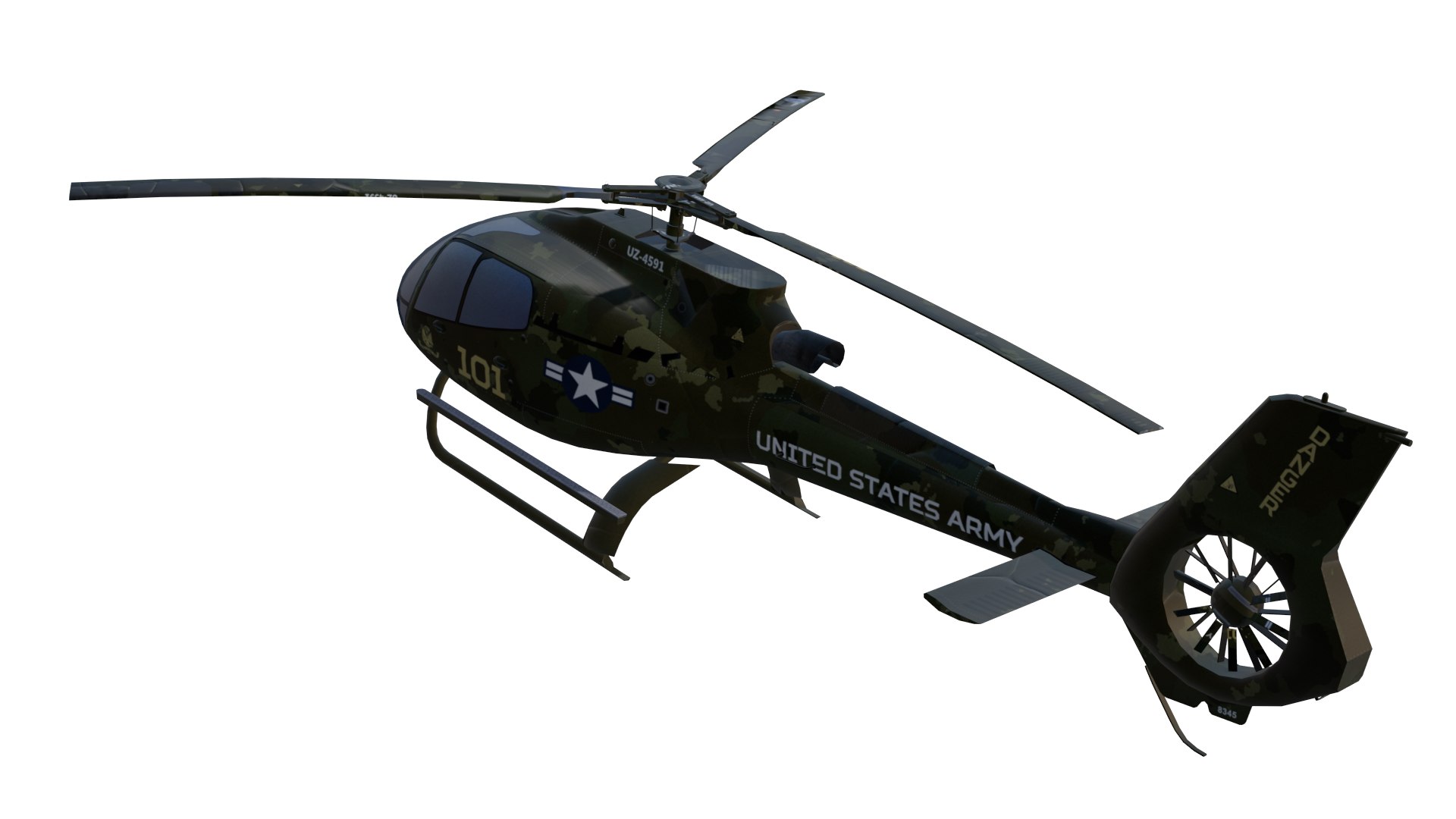 Military Helicopter 3D Model - TurboSquid 2376477