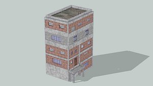 Weathered City Building 3D