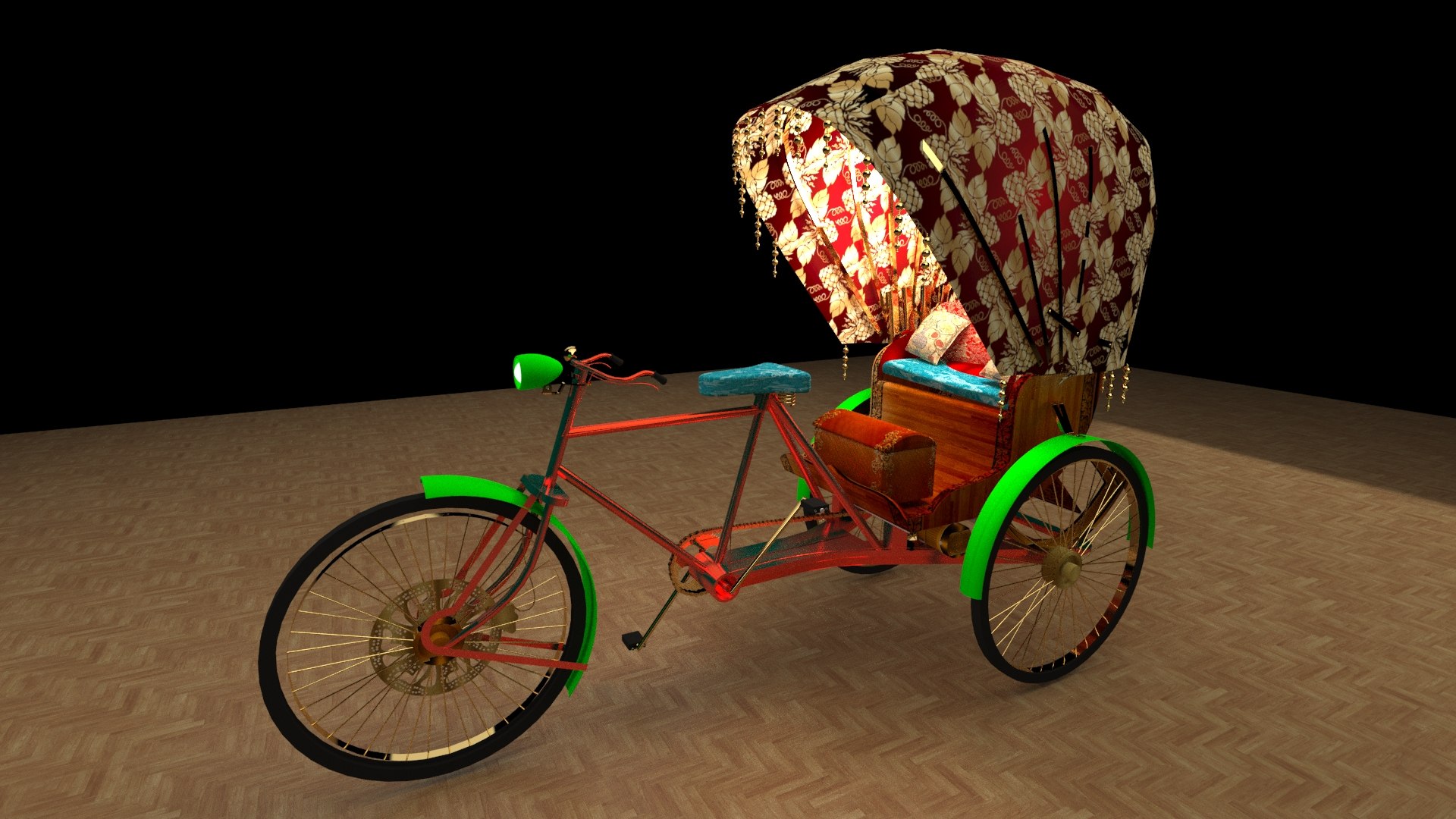 Chinese Rickshaw 3D Model - TurboSquid 2187051