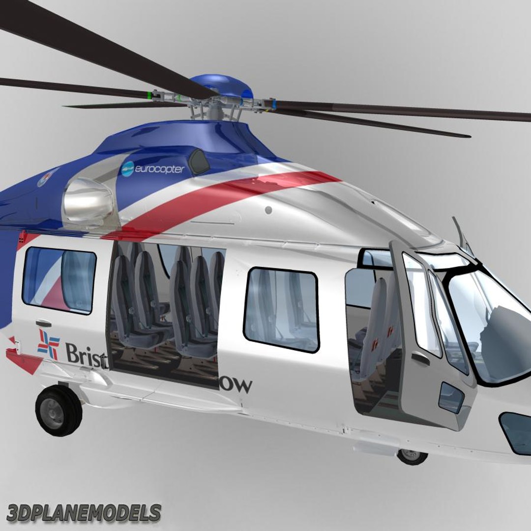 Eurocopter Helicopter Ec-175 3d Model