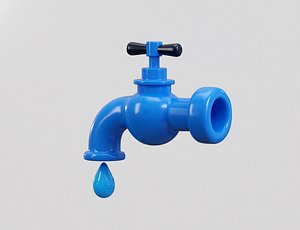 3D Bathroom Water Tap