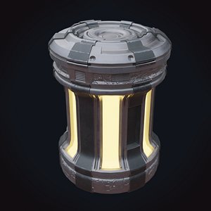 3D scifi barrel 2 model