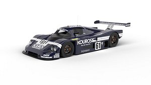 3D Mercedes Benz C9 Hasegawa 1987 Sauber Kouros Racing 3d model