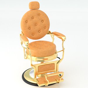 3D Alesso Professional Barber Chair brown