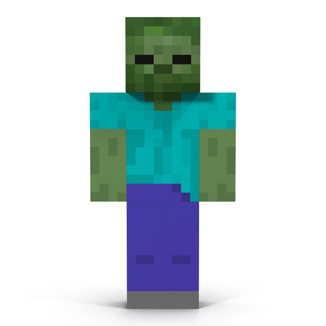 3D model minecraft zombie rigged - TurboSquid 1499630