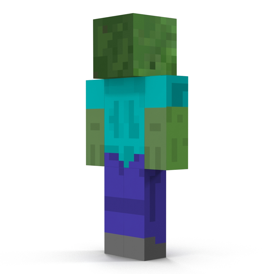 3D model minecraft zombie rigged - TurboSquid 1499630