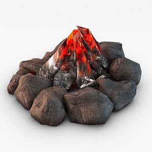 bonfire 3d model